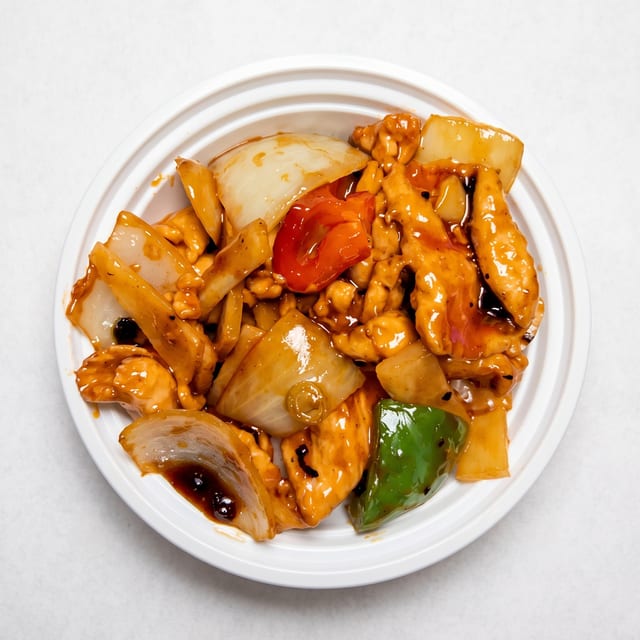 Chicken with Black Bean Sauce.