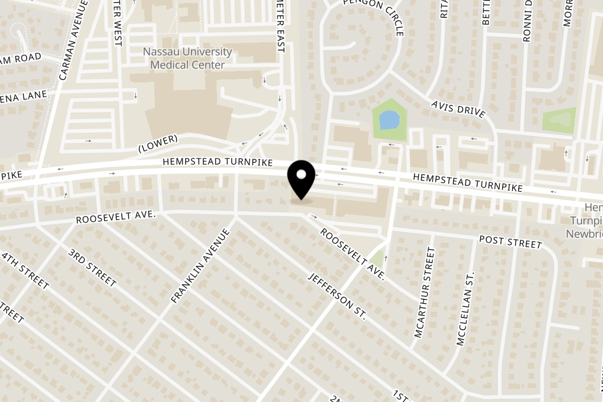 Map showing the location of Hunan Dynasty on 2292 Hempstead Tpke in East Meadow